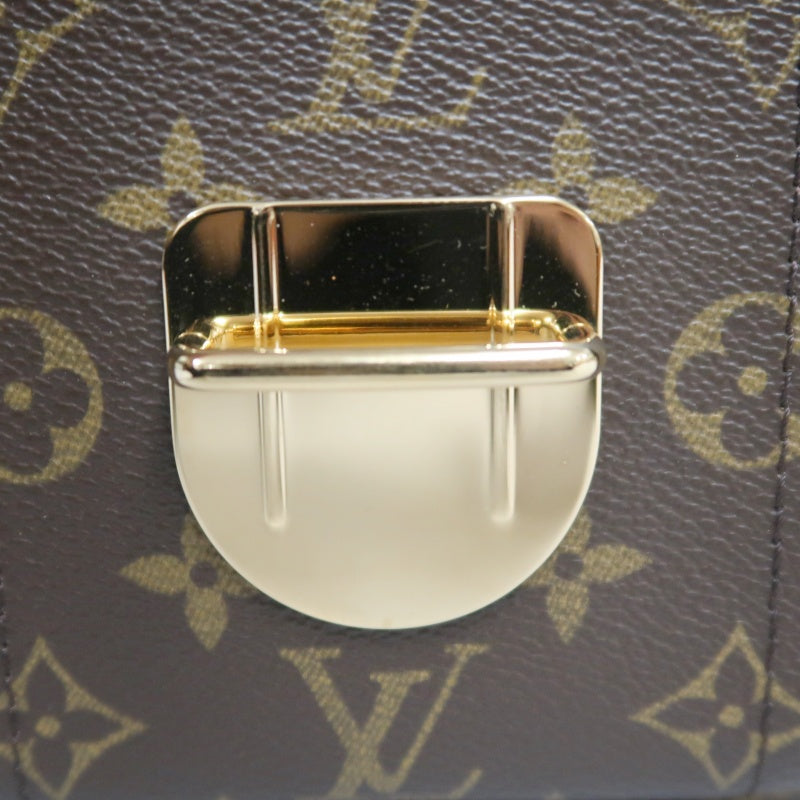 LOUIS VUITTON Monogram Hudson GM Shoulder Messenger Bag Brown Gold Hardware