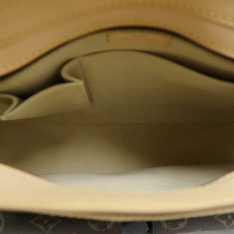 LOUIS VUITTON Monogram Hudson GM Shoulder Messenger Bag Brown Gold Hardware