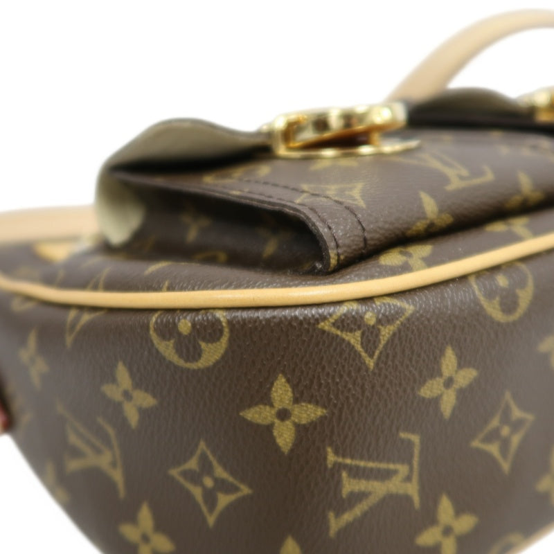 LOUIS VUITTON Monogram Hudson GM Shoulder Messenger Bag Brown Gold Hardware