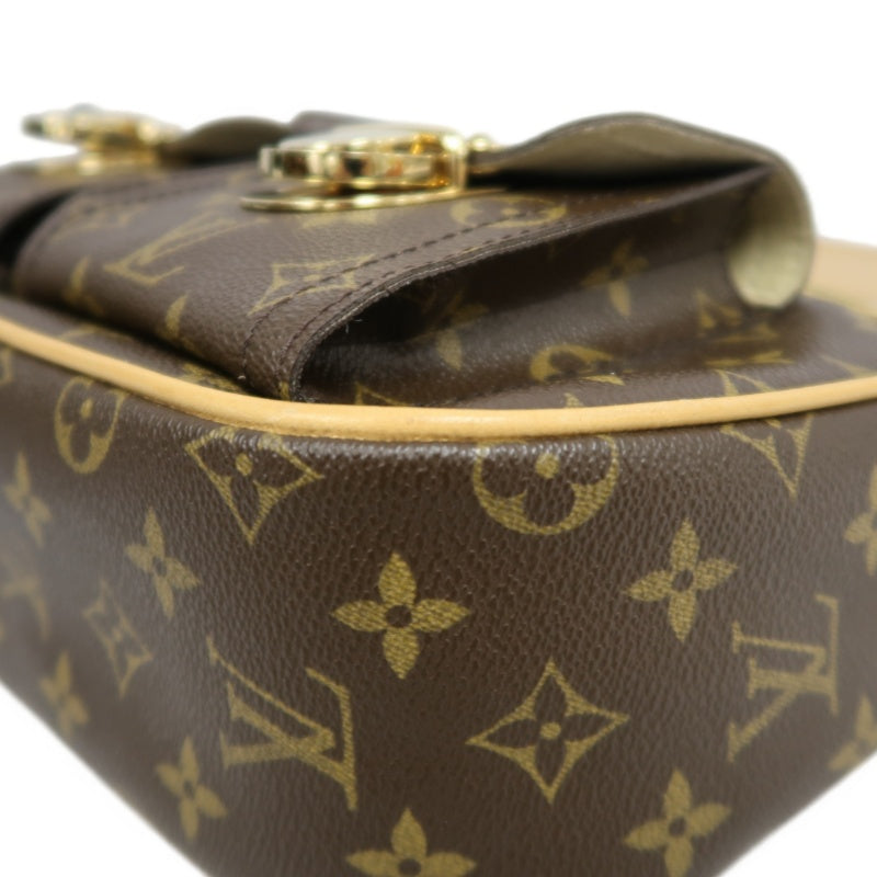 LOUIS VUITTON Monogram Hudson GM Shoulder Messenger Bag Brown Gold Hardware