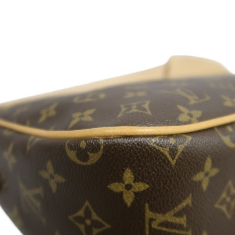 LOUIS VUITTON Monogram Hudson GM Shoulder Messenger Bag Brown Gold Hardware