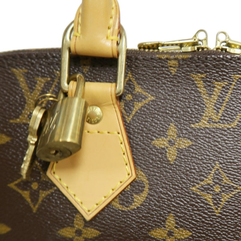 LOUIS VUITTON Monogram Alma PM  Handbag  Brown Gold Hardware Padlock ・ 2 Keys