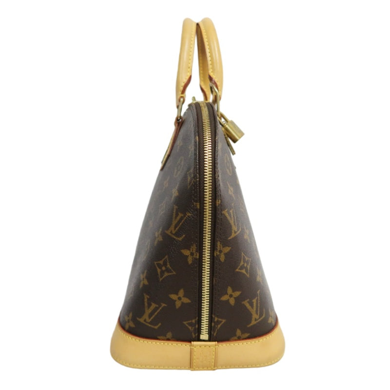 LOUIS VUITTON Monogram Alma PM  Handbag  Brown Gold Hardware Padlock ・ 2 Keys