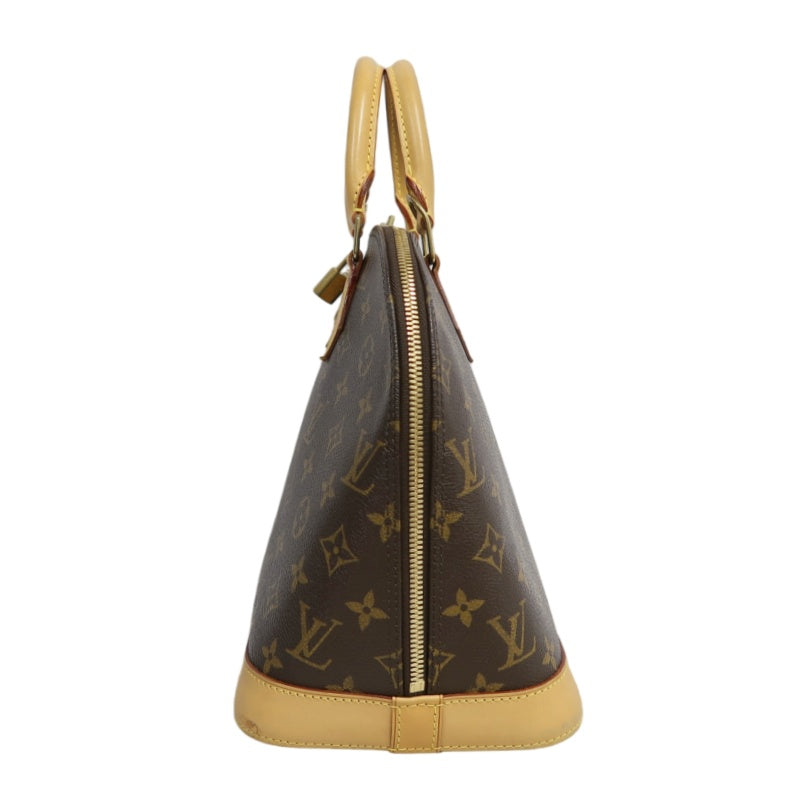 LOUIS VUITTON Monogram Alma PM  Handbag  Brown Gold Hardware Padlock ・ 2 Keys