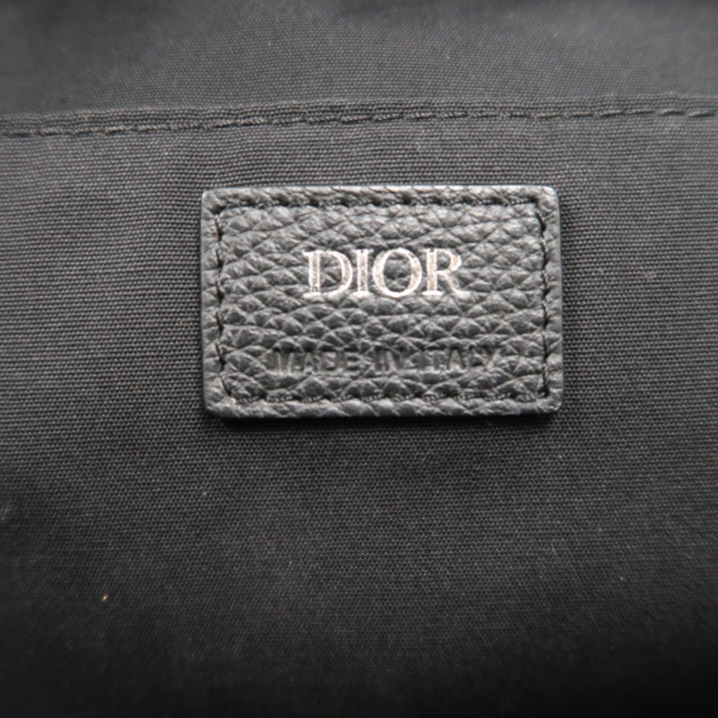 DIOR Oblique Monogram Canvas Backpack Blue BeigeSilver Hardware
