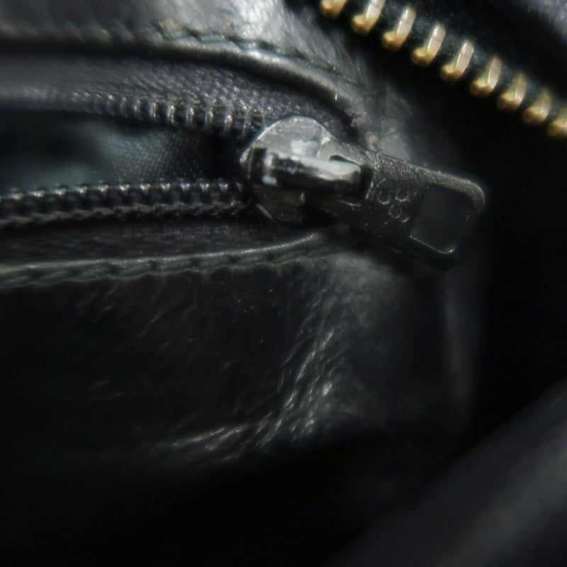CHANEL Vintage Deca Coco Big CC Logo Fringe lambskin Chain Shoulder Bag Black Gold Hardware