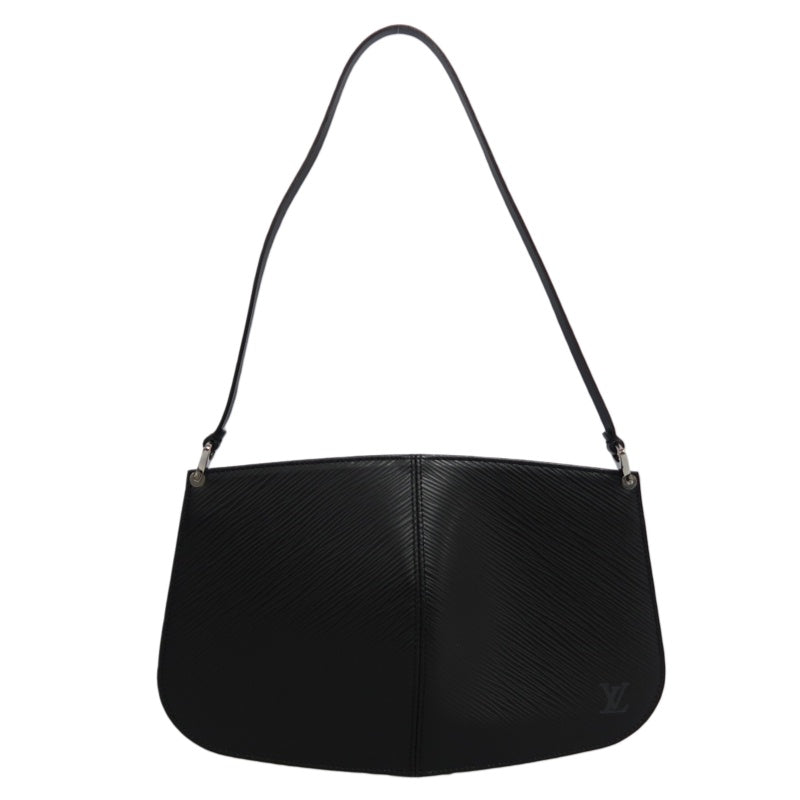 LOUIS VUITTON Epi Pochette Demi Lune Leather Shoulder Bag  BlackSilver Hardware