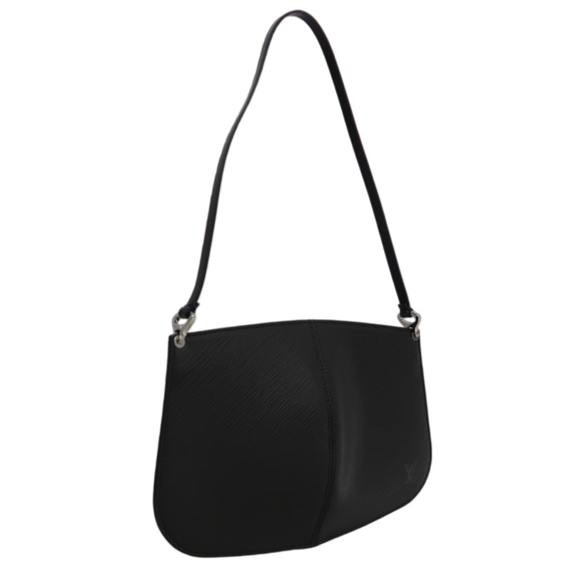 LOUIS VUITTON Epi Pochette Demi Lune Leather Shoulder Bag  BlackSilver Hardware