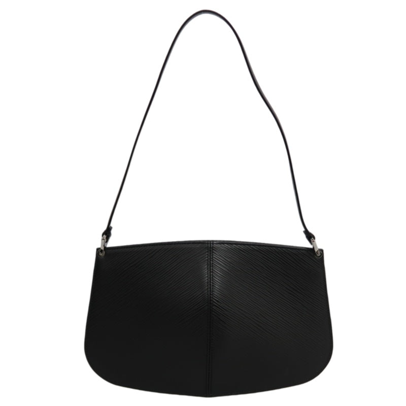 LOUIS VUITTON Epi Pochette Demi Lune Leather Shoulder Bag  BlackSilver Hardware