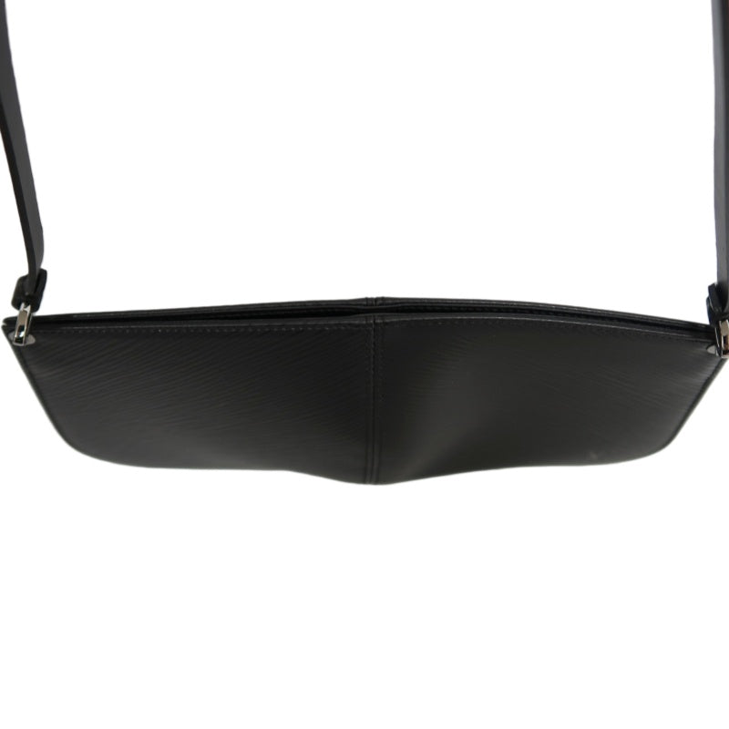 LOUIS VUITTON Epi Pochette Demi Lune Leather Shoulder Bag  BlackSilver Hardware