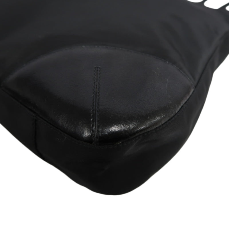 PRADA Nylon Tote Bag Black Silver Hardware
