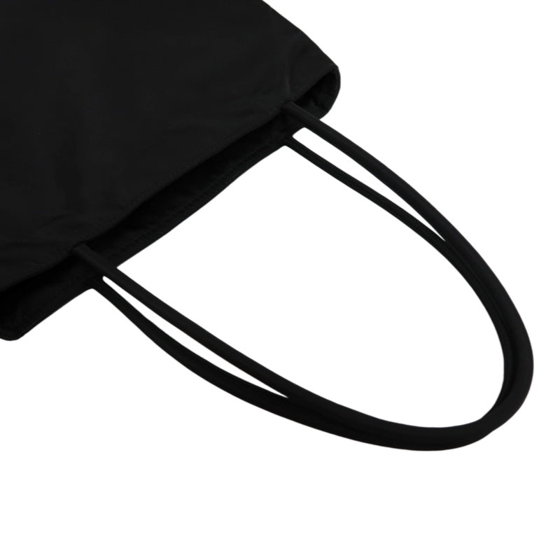 PRADA Nylon Tote Bag Black Silver Hardware