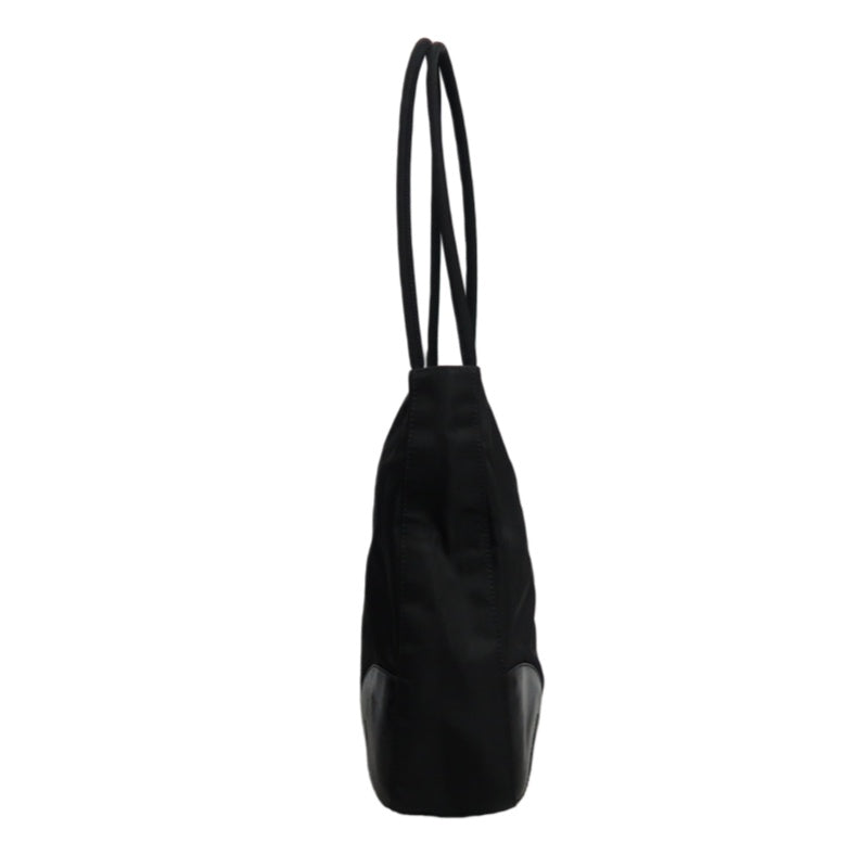 PRADA Nylon Tote Bag Black Silver Hardware
