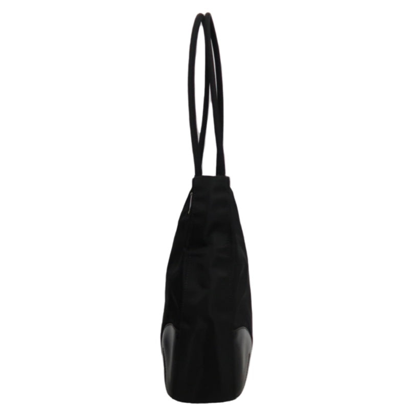 PRADA Nylon Tote Bag Black Silver Hardware