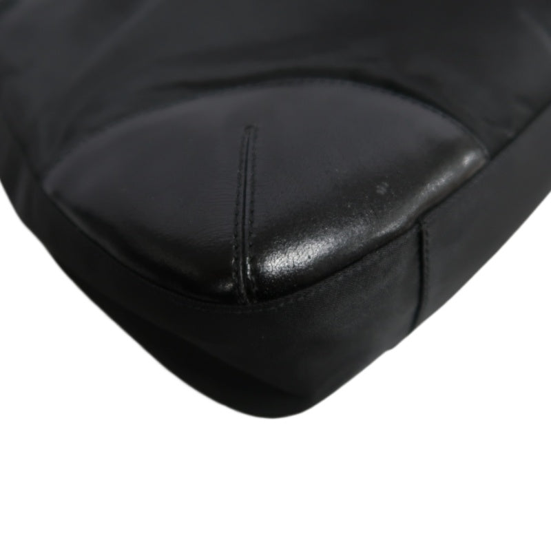PRADA Nylon Tote Bag Black Silver Hardware