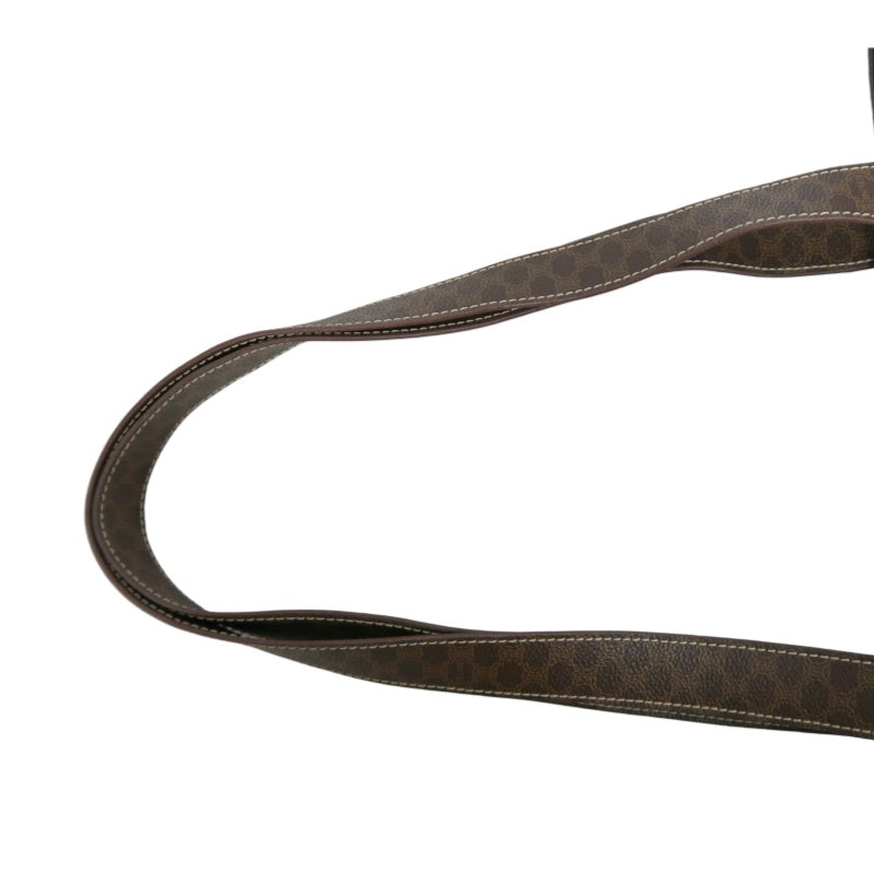CELINE Macadam Monogram　Tote Shoulder Bag Brown Gold Hardware