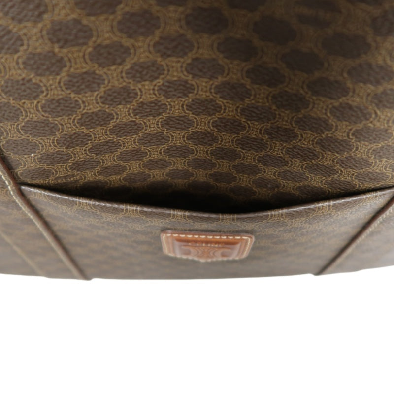CELINE Macadam Monogram　Tote Shoulder Bag Brown Gold Hardware