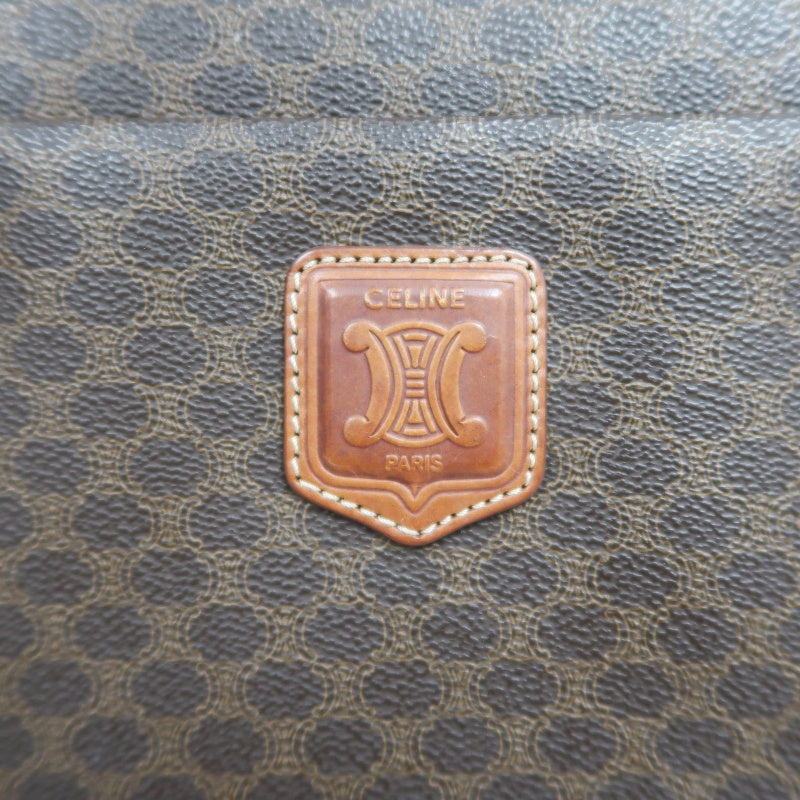 CELINE Macadam Monogram　Tote Shoulder Bag Brown Gold Hardware