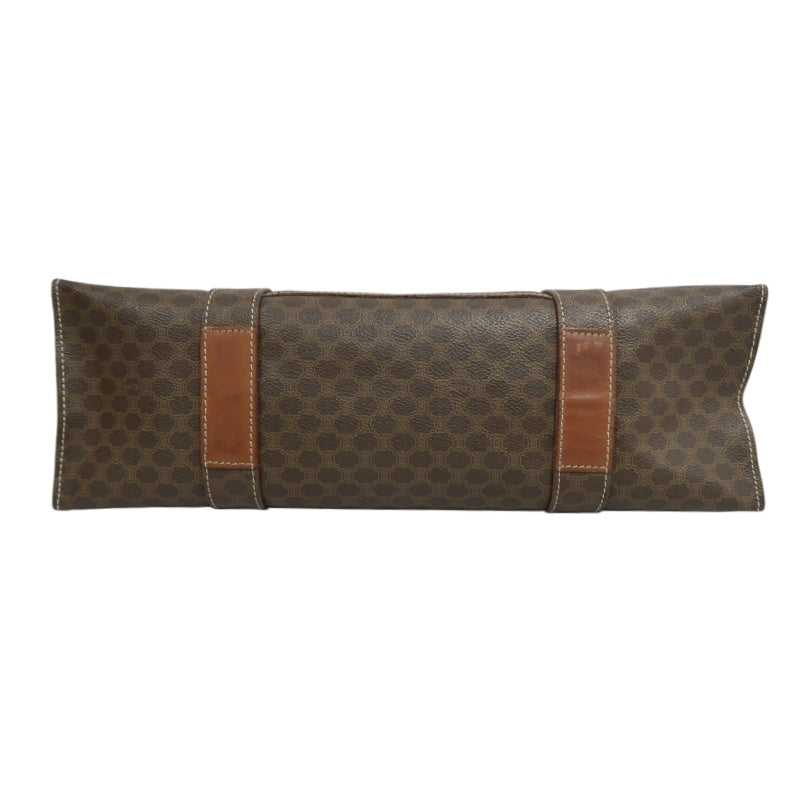 CELINE Macadam Monogram　Tote Shoulder Bag Brown Gold Hardware