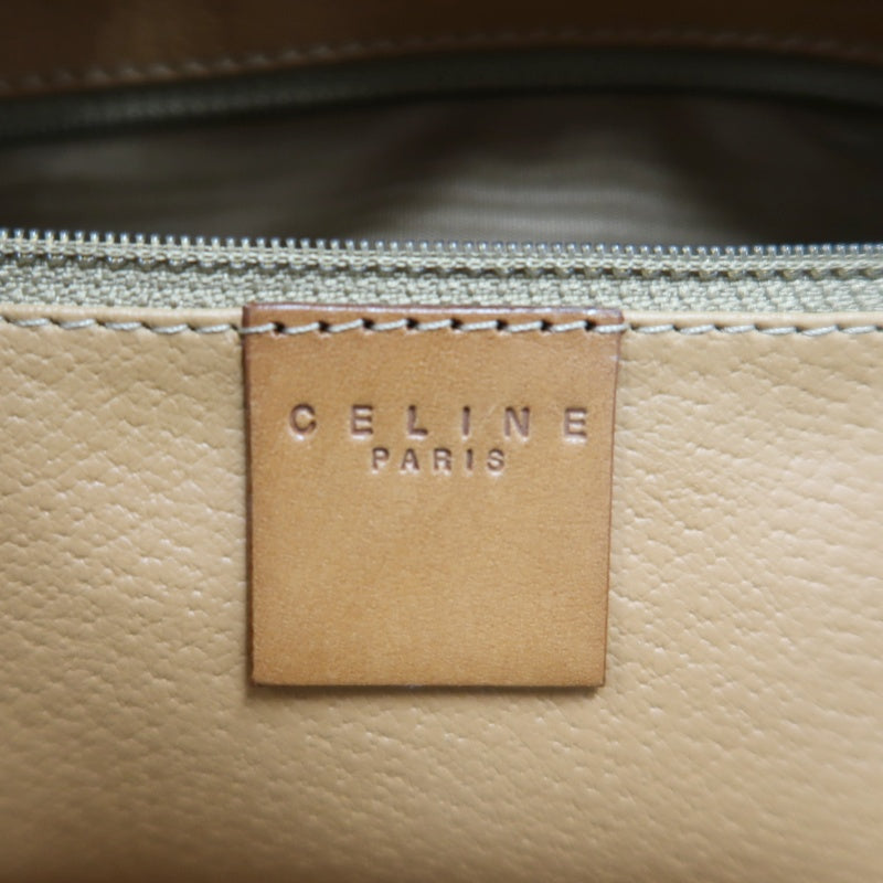 CELINE Macadam Monogram  Mini Boston Bag  brownGold Hardware