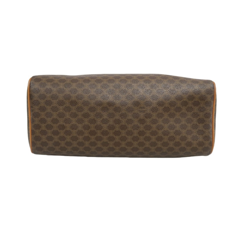 CELINE Macadam Monogram  Mini Boston Bag  brownGold Hardware
