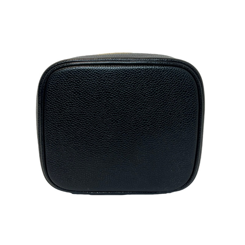 CHANEL Embossed CC Coco Logo Caviar Leather Vanity Bag 　Black 　Gold Hardware