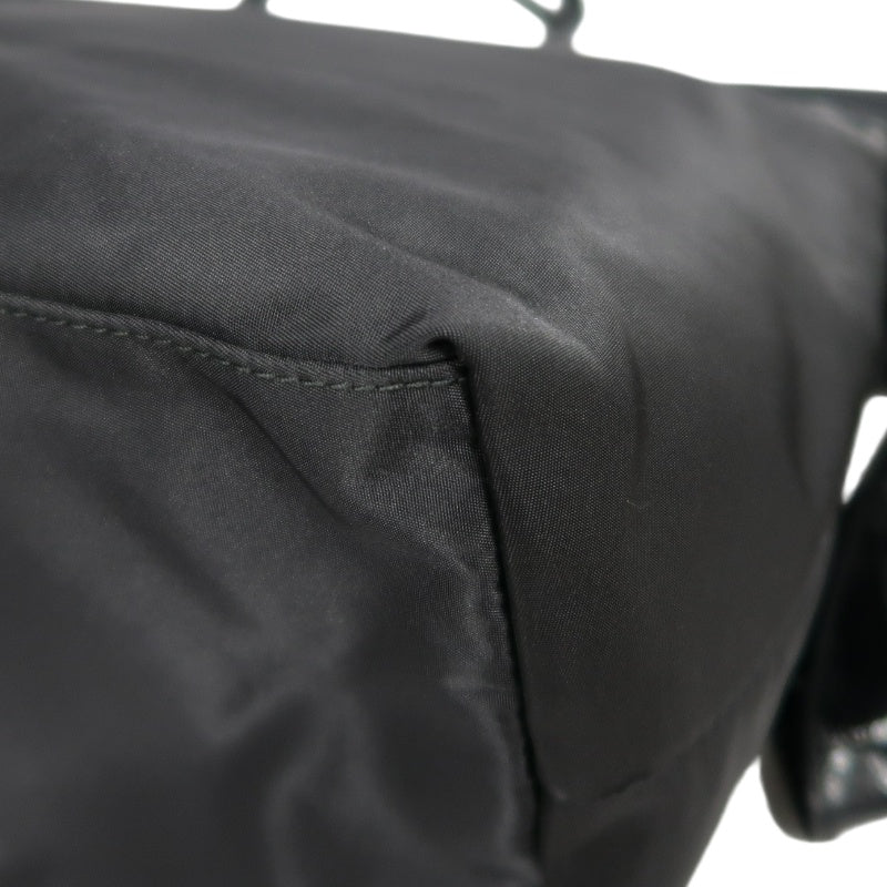 PRADA  Side Bow Detail Logo Nylon  Tote Bag  Black