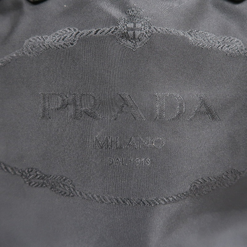 PRADA  Side Bow Detail Logo Nylon  Tote Bag  Black