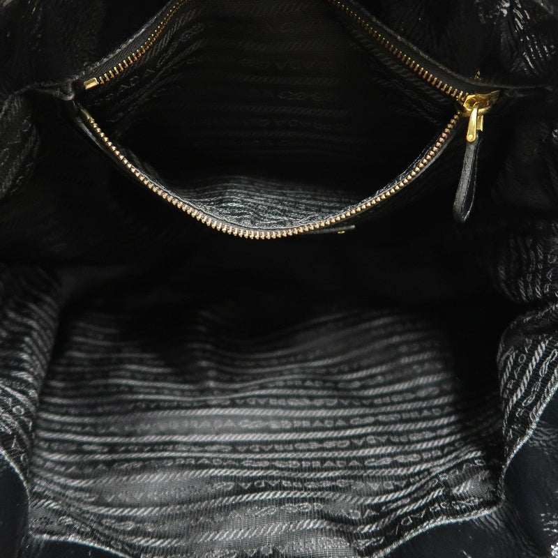 PRADA  Side Bow Detail Logo Nylon  Tote Bag  Black