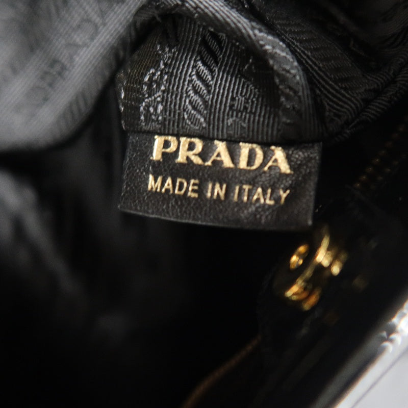 PRADA  Side Bow Detail Logo Nylon  Tote Bag  Black