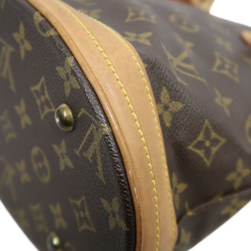 LOUIS VUITTON Monogram  Bucket PM Tote Bag Brown  Pouch