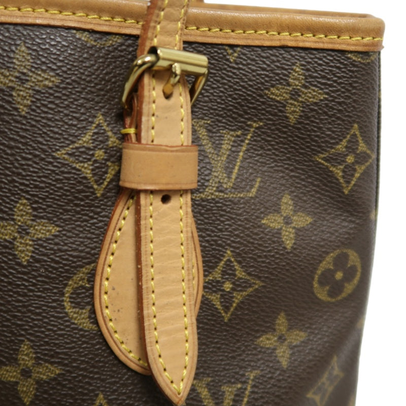 LOUIS VUITTON Monogram  Bucket PM Tote Bag Brown  Pouch