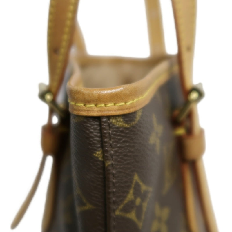 LOUIS VUITTON Monogram  Bucket PM Tote Bag Brown  Pouch