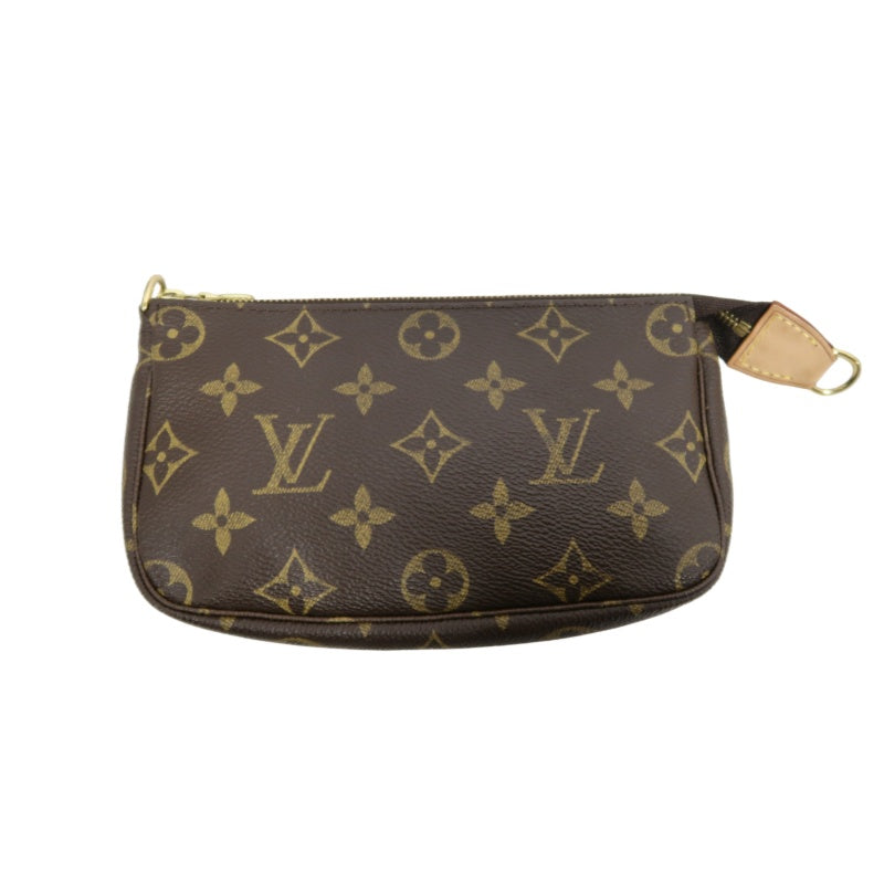 LOUIS VUITTON Monogram  Bucket PM Tote Bag Brown  Pouch