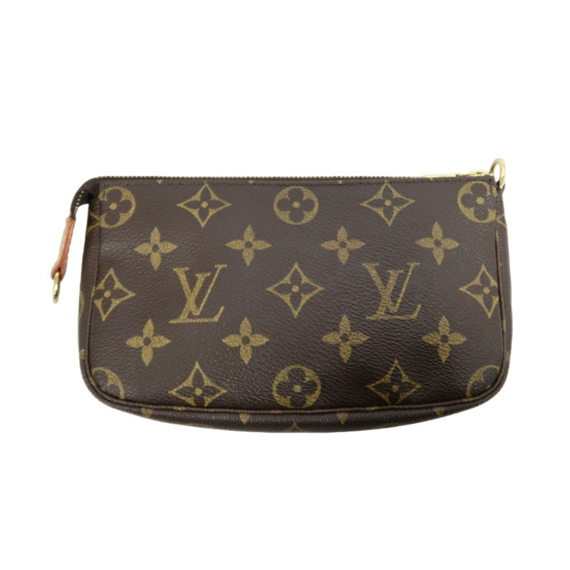 LOUIS VUITTON Monogram  Bucket PM Tote Bag Brown  Pouch