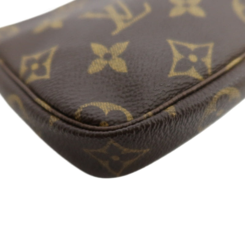 LOUIS VUITTON Monogram  Bucket PM Tote Bag Brown  Pouch