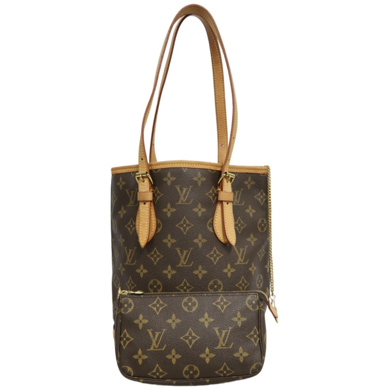 LOUIS VUITTON Monogram  Bucket PM Tote Bag Brown  Pouch
