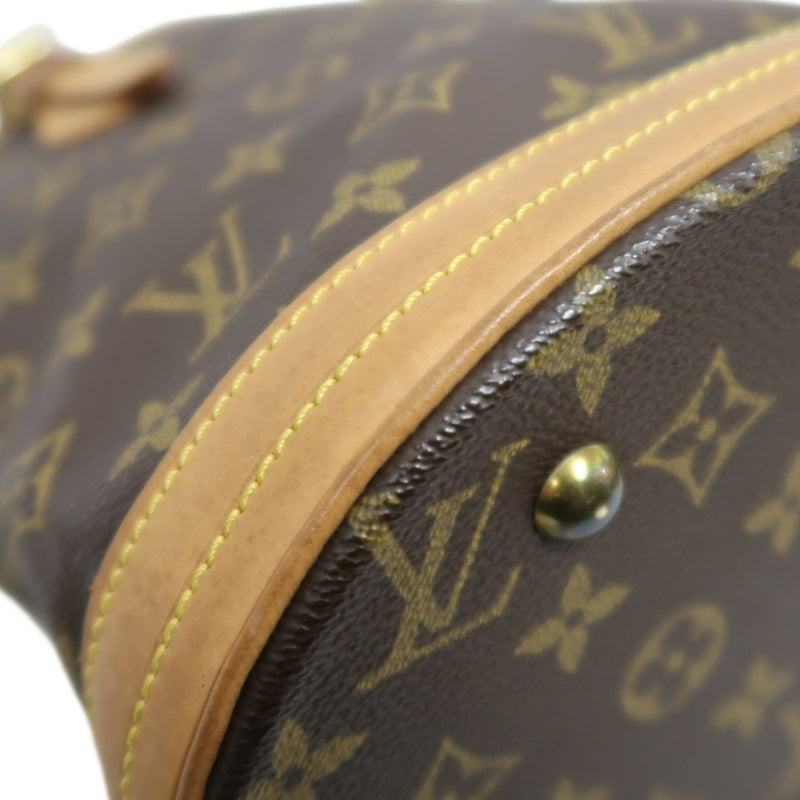 LOUIS VUITTON Monogram  Bucket PM Tote Bag Brown  Pouch