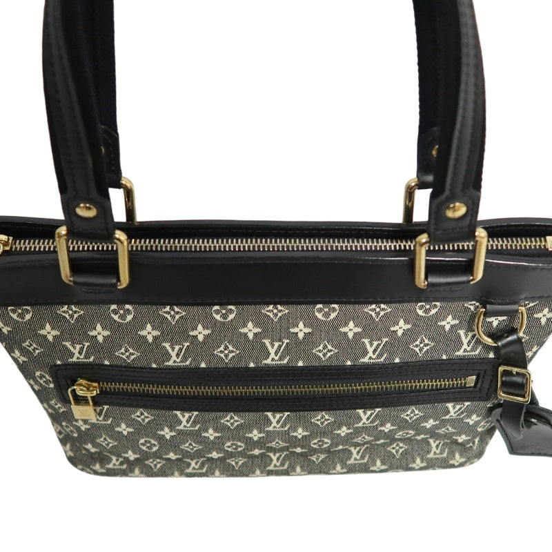 LOUIS VUITTON LV Monogram Mini Lucille PM 　Handbag 　Black　 Name Tag