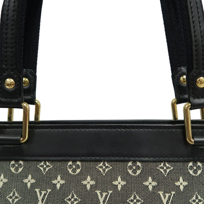 LOUIS VUITTON LV Monogram Mini Lucille PM 　Handbag 　Black　 Name Tag