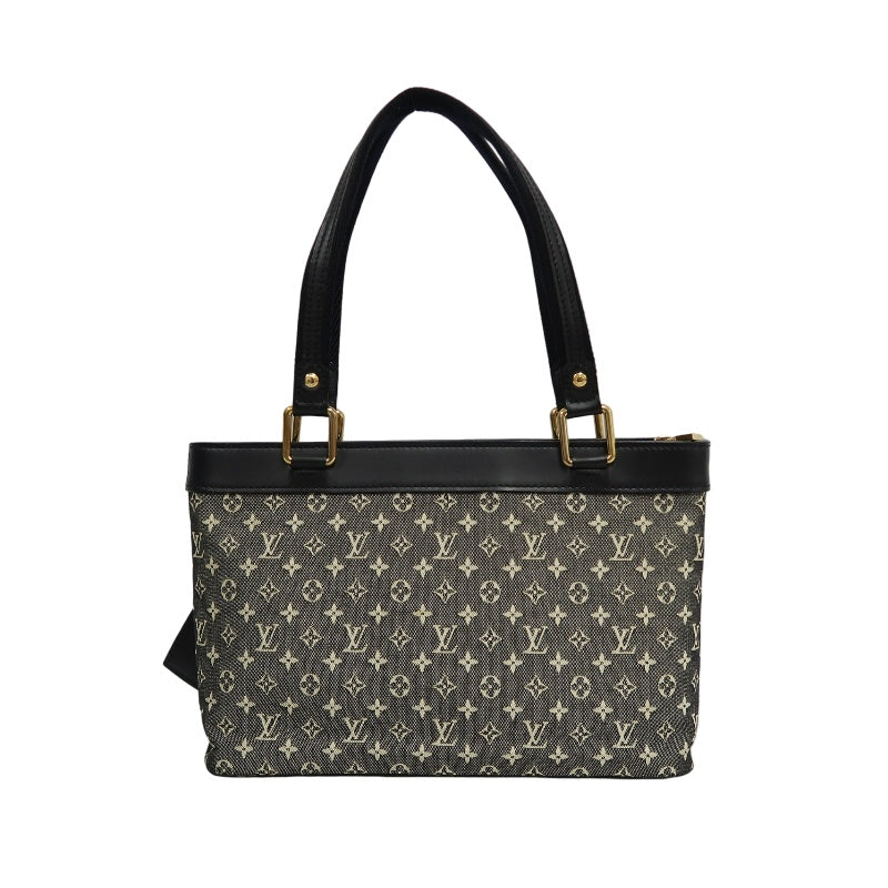 LOUIS VUITTON LV Monogram Mini Lucille PM 　Handbag 　Black　 Name Tag