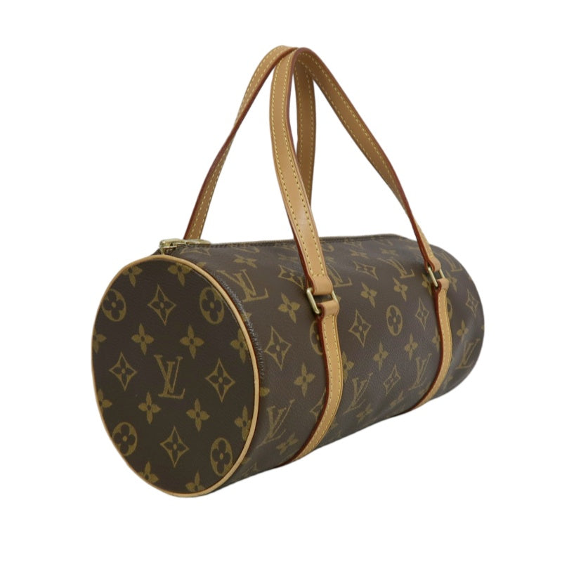 LOUIS VUITTON  Monogram  Papillon 26 Cylindrical Handbag Brown