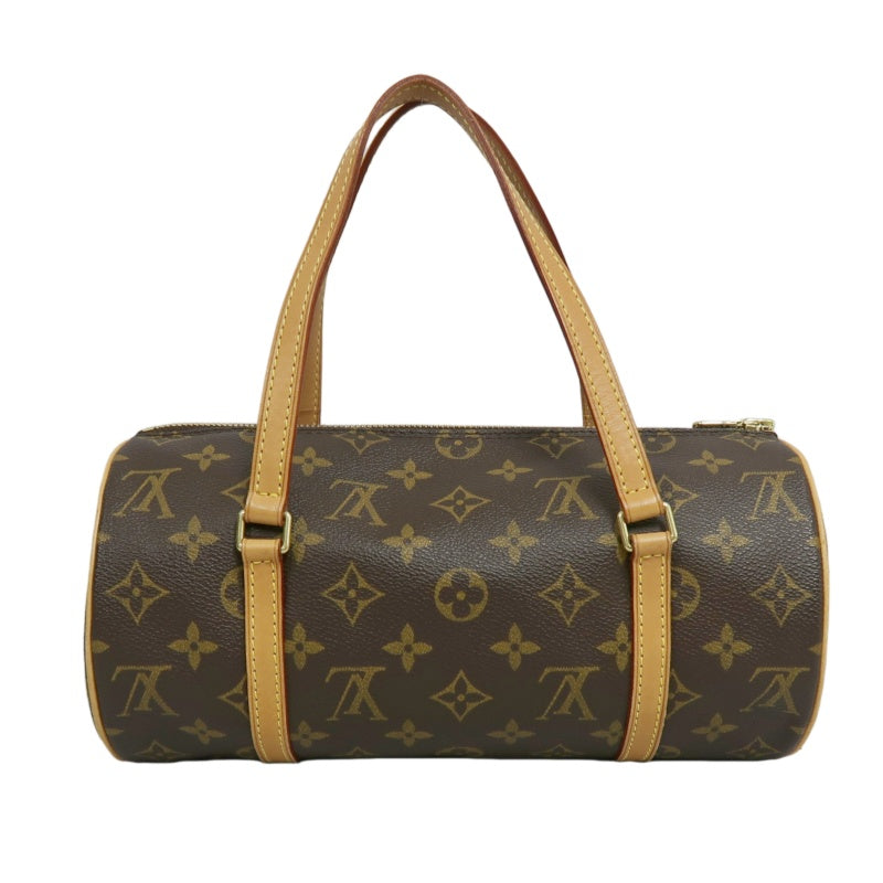 LOUIS VUITTON  Monogram  Papillon 26 Cylindrical Handbag Brown