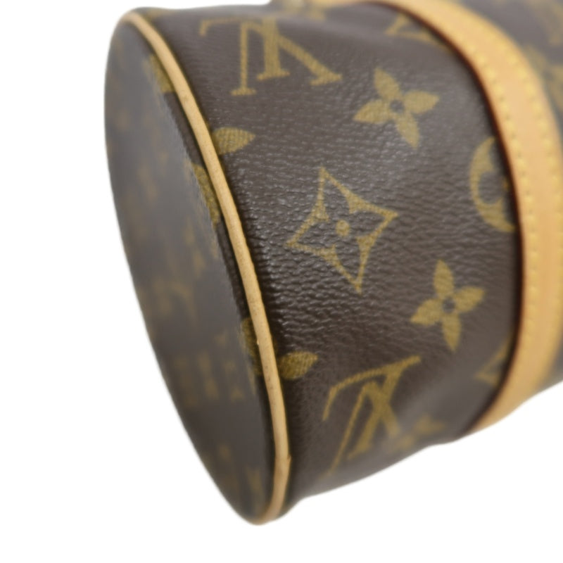 LOUIS VUITTON  Monogram  Papillon 26 Cylindrical Handbag Brown
