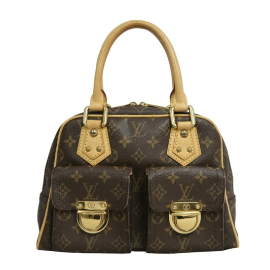 LOUIS VUITTON Monogram Manhattan PM Handbag Brown
