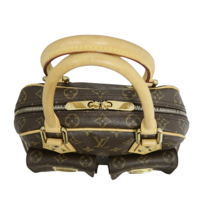 LOUIS VUITTON Monogram Manhattan PM Handbag Brown