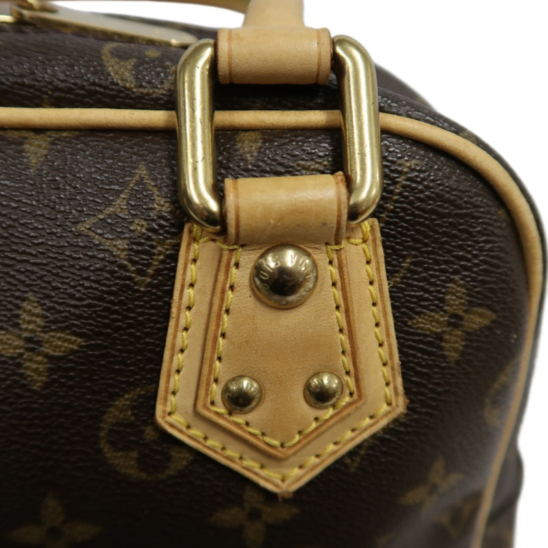 LOUIS VUITTON Monogram Manhattan PM Handbag Brown