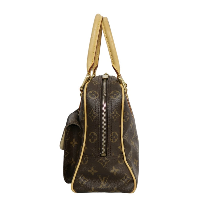 LOUIS VUITTON Monogram Manhattan PM Handbag Brown
