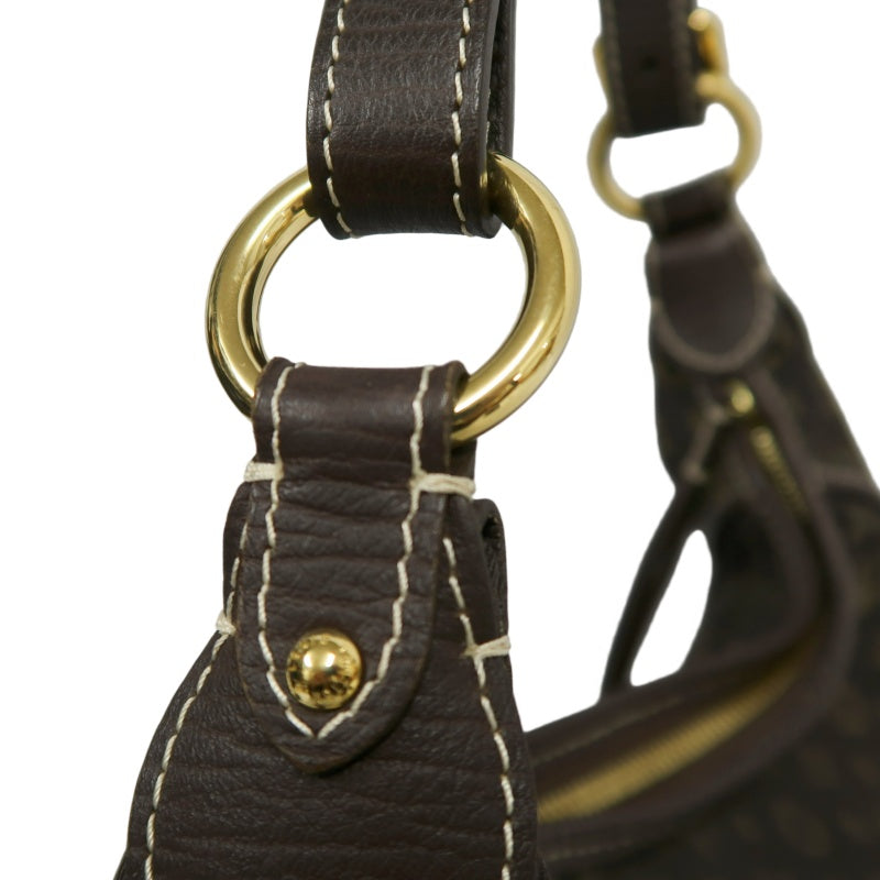 LOUIS VUITTON Monogram Mini Lin Manon MM Shoulder Bag Grey