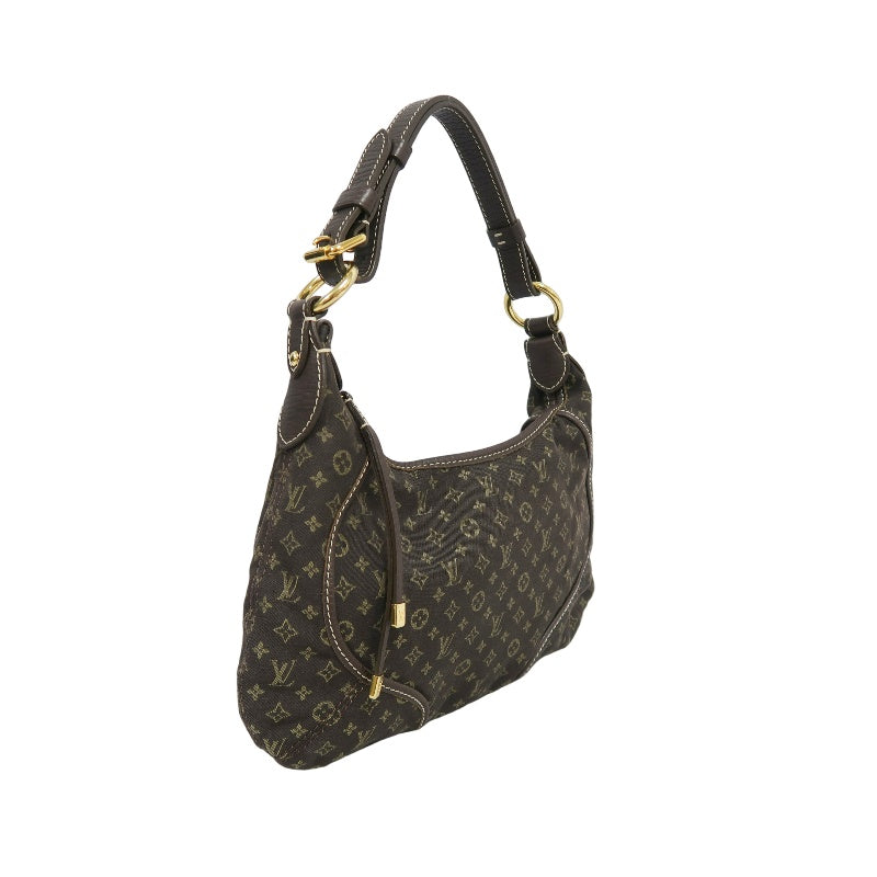 LOUIS VUITTON Monogram Mini Lin Manon MM Shoulder Bag Grey